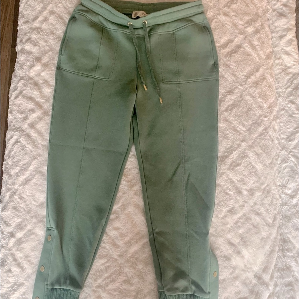 Anthropologie Women’s green crop pants size small. Fit like a medium.